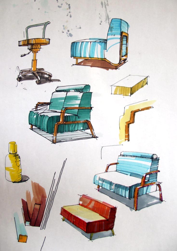 手绘着色 马克笔在五金产品原创设计中的艺术表达